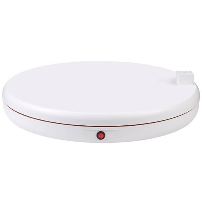 Accesoriu Camera Video Actiune pentru poze, filmulete sau expunere produse, Diametru 45 cm, Greutate maxima 100 kg, cu priza incorporata, telecomanda inclusa, Alb