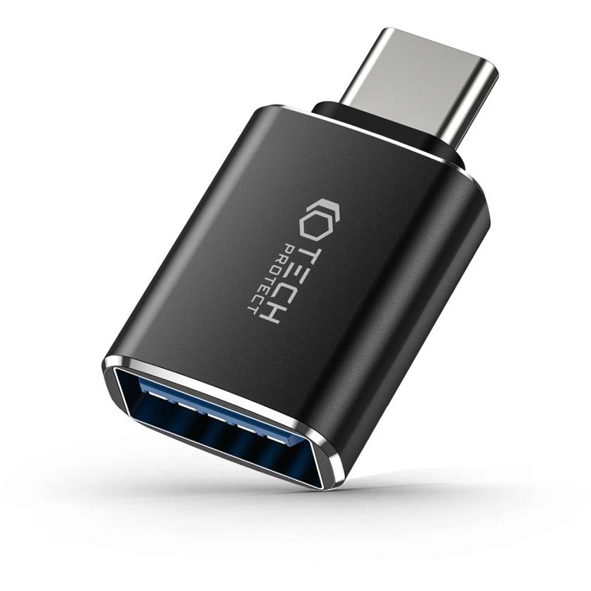 Cablu de date UltraBoost, mama USB la tata USB-C, Negru