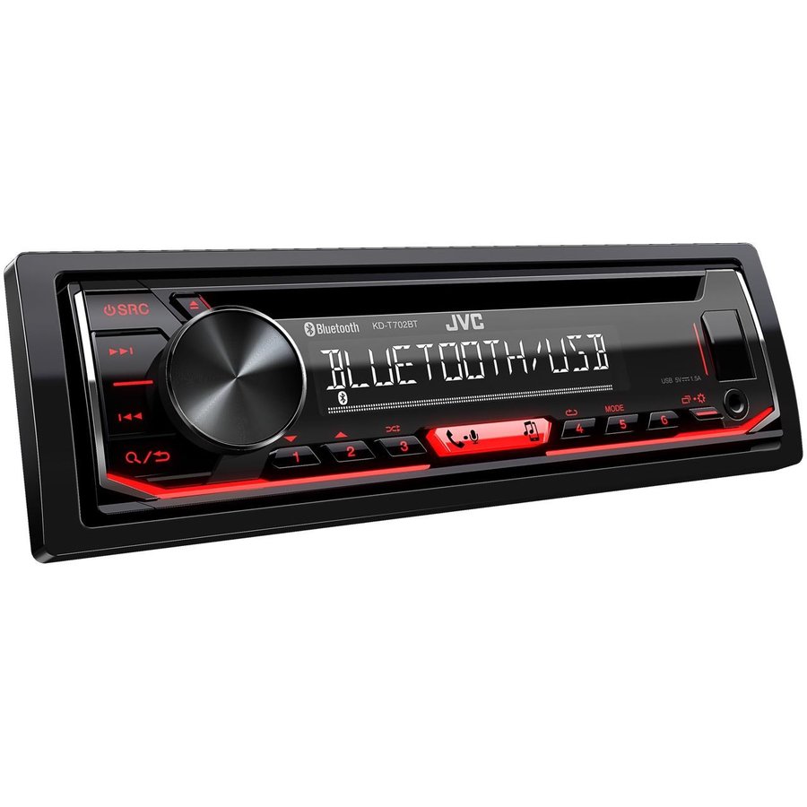 Player Auto Kenwood JVC KD-T702BT 1-DIN 200W CD USB Bluetooth Negru