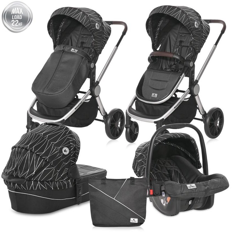 Carucior 3 in 1 Ramona Silver Stripe