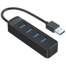 TWU3-4A 4 Porturi USB 3.0 Negru
