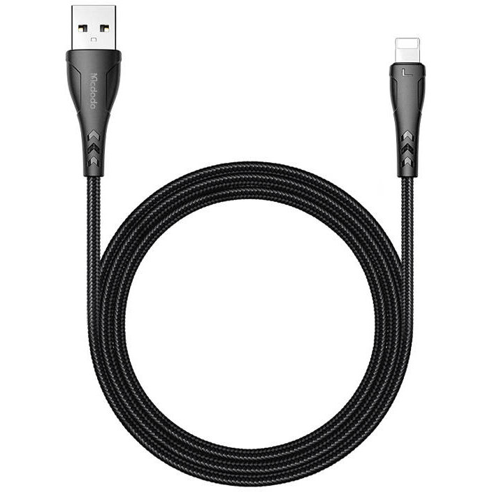 Cablu de date Mcdodo Omega CA-7441, USB/Lightning, 2.4A, 1.2m, Negru