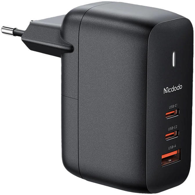 Incarcator CH-0291 GaN, USB, 2xUSB-C, 65W, 5A, Negru