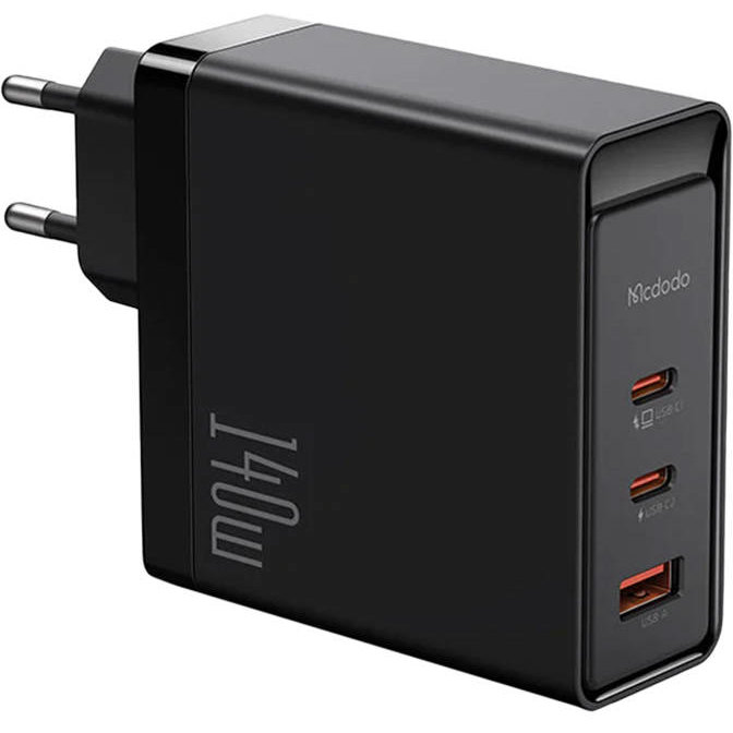 Incarcator Mcdodo CH-2911 GaN, USB, 2xUSB-C, 140W, 5A, Negru