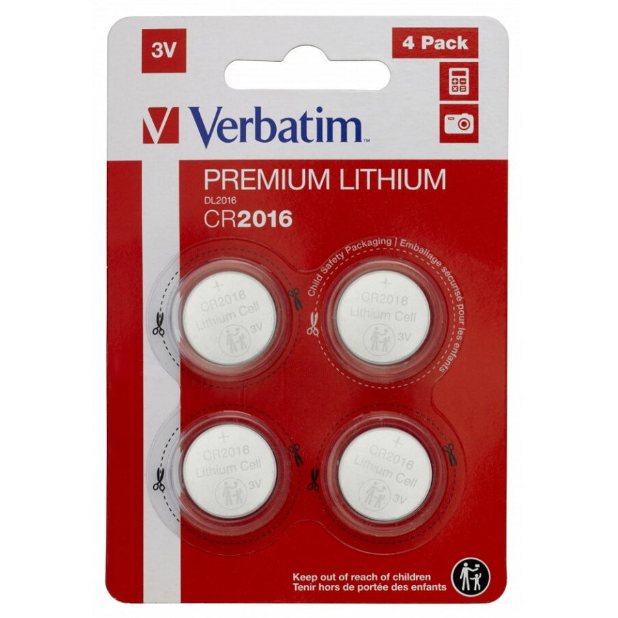 Baterii Verbatim Lithium CR2016 3V 4Buc 49531