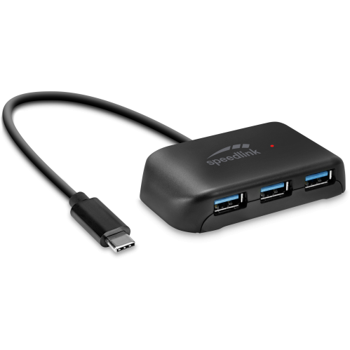 Hub USB Snappy EVO 4  3x USB 3.2 Gen-1 1x USB-C Negru