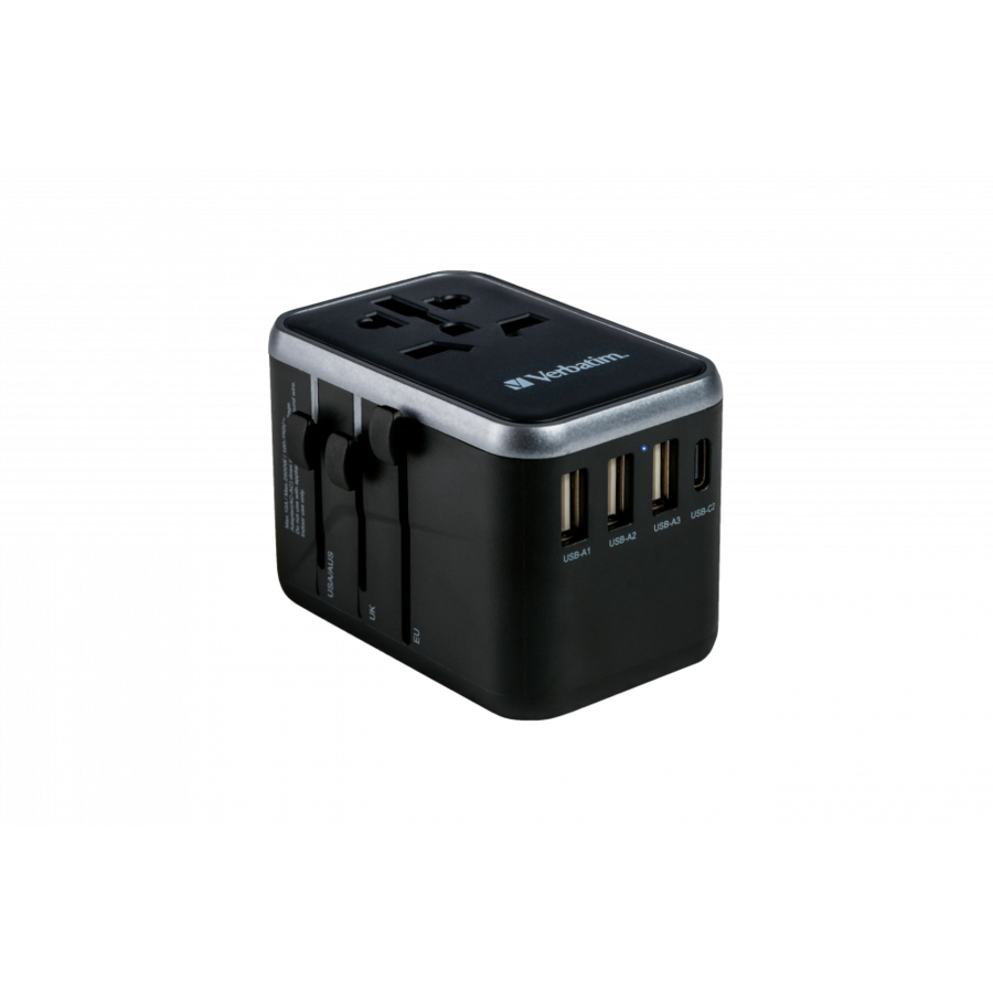 Incarcator Retea UTA-04 2 x USB-C 3 x USB-A Negru