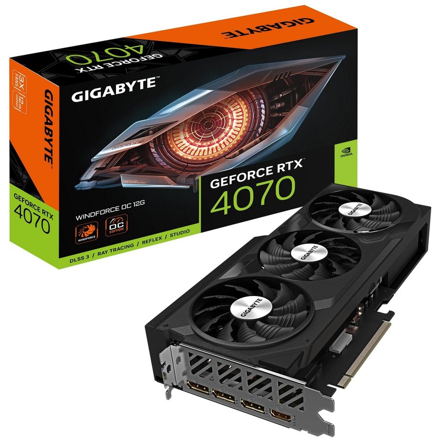 Placa Video GeForce RTX 4070 WINDFORCE 3 OC 12GB DLSS 3