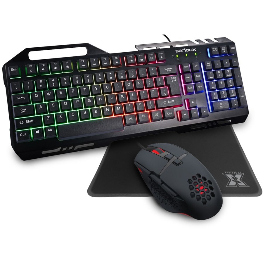 Kit Gaming Tobis 3in1 Tastatura Mouse Mousepad Negru/RGB