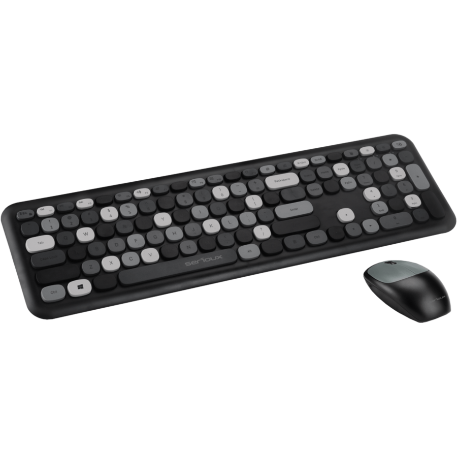 Kit tastatura si mouse 9920BK Wireless Negru/Gri/Alb