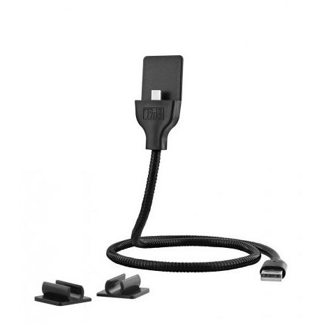 Cablu Date/Incarcare Sincronizare-Suport Metal USB / USB-C 60cm Negru