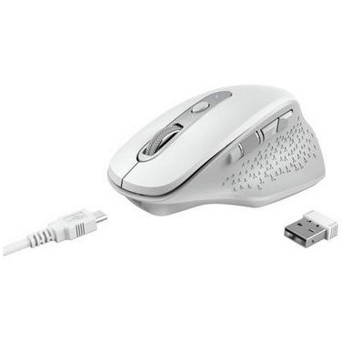 Mouse Wireless Ozaa Rechargeable White