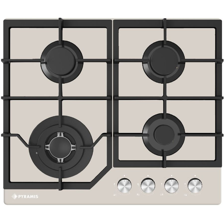 Plita Gaz 60PG 6613 Beige Glass  Wok si Fonta