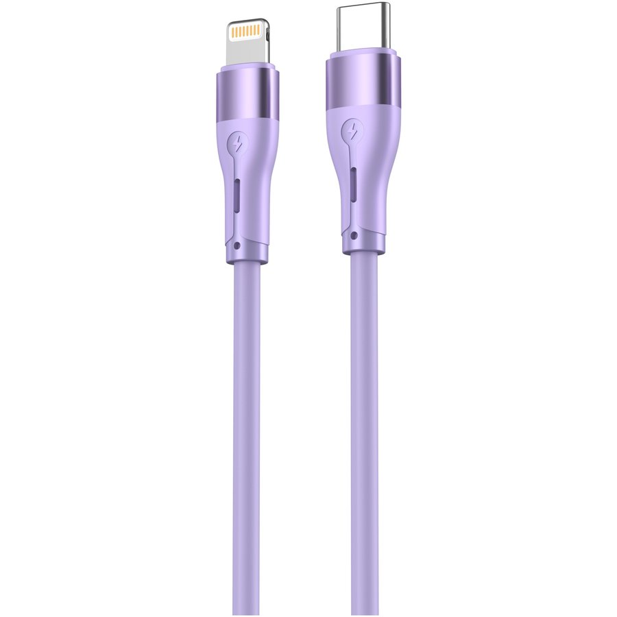 Cablu de date USB-C - Lightning 1m Purple