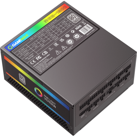 Sursa Gamemax 1300W Modulara 80+ Platinum Eficienta 92% RGB Negru