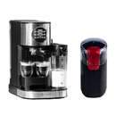 Espressor Cafea SC509 Barista Latte 15bari Recipient Lapte + Rasnita Cafea CG9101B18 Miss Crush 150W Lame Inox Negru/Rosu