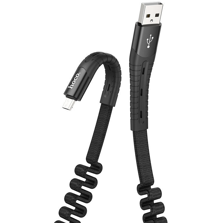 Cablu Date Micro Usb to Usb A  U78 Cotton Treasure Textil 1.2m Negru