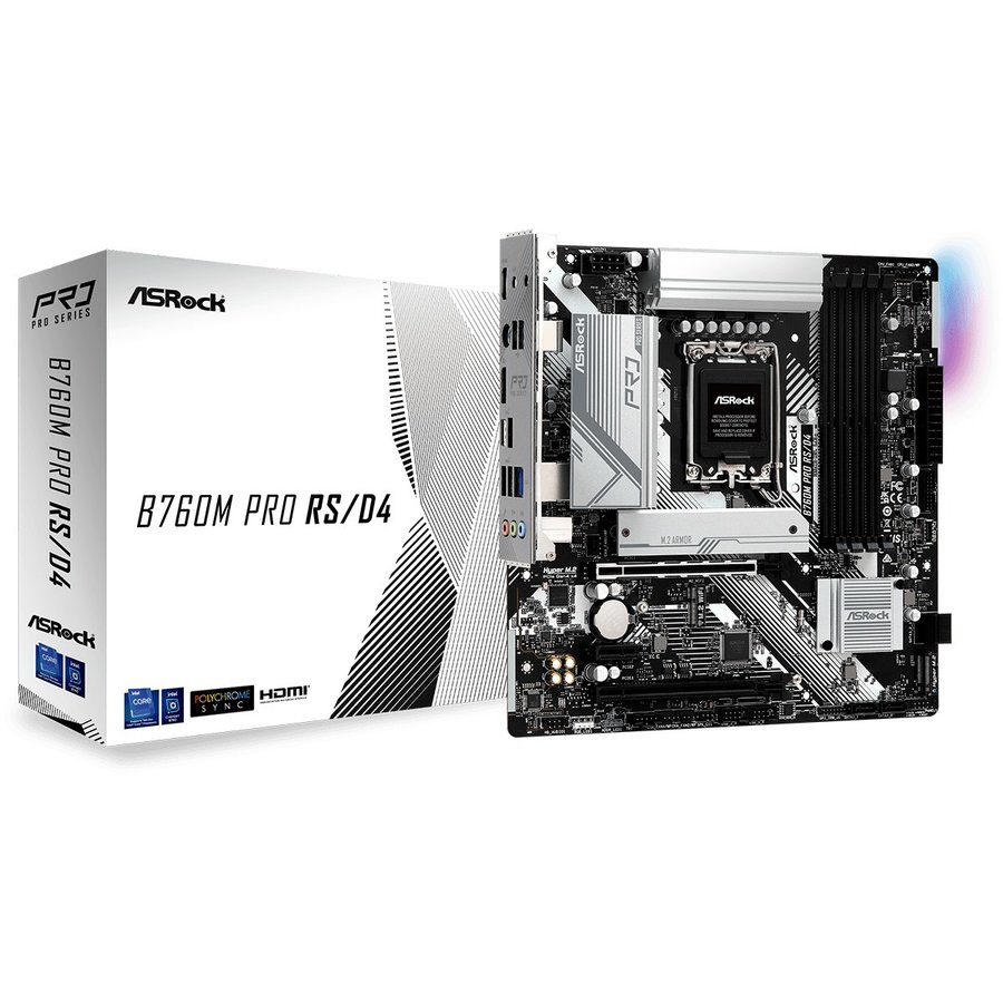 Placa de Baza B760M PRO RS/D4 LGA 1700 DDR4 PCIe 4.0 micro ATX