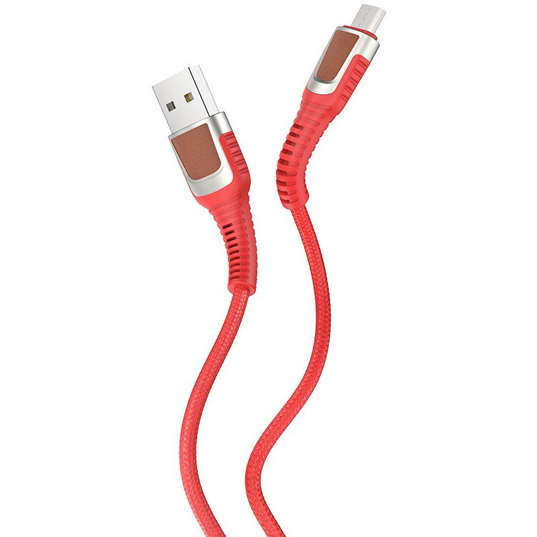 Cablu Date Micro Usb  U81 Jazz Textil 1.2m Rosu