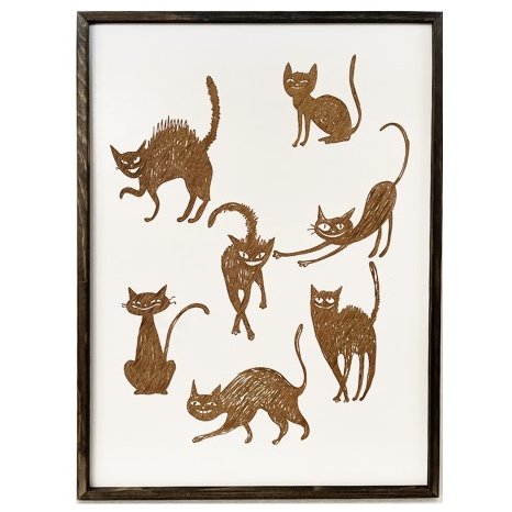 Rama foto Deco Art Rama Lemn Design Pisici 70 x 50cm Maro / Alb