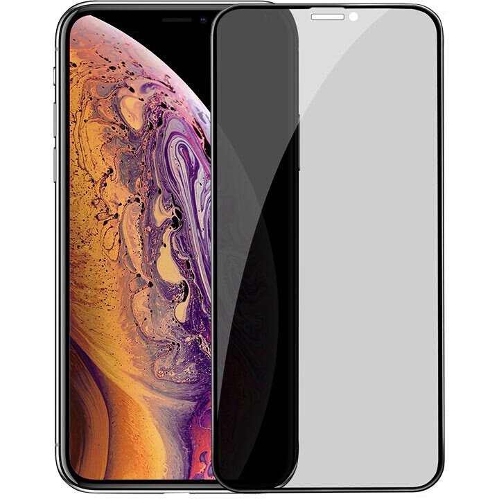 Folie Sticla 3D Anty-Spy Shatterproof Edges pentru iPhone X/Xs/11 Pro Negru