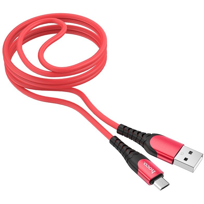 Cablu Date Micro Usb  U80 Silicon 1.2m Rosu