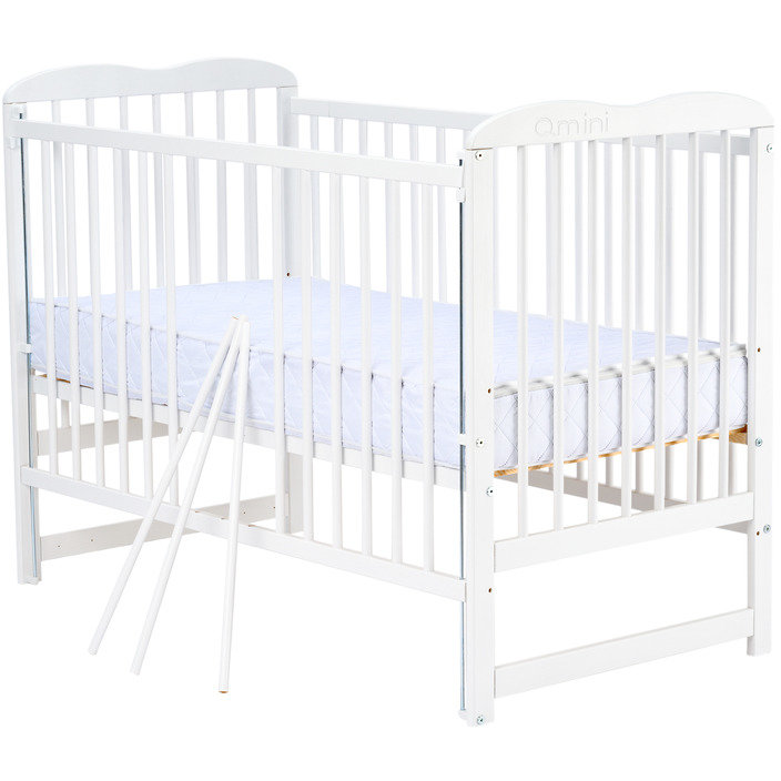 Patut din Lemn de Pin Qmini Agata 120x60cm Alb — imaginea 6