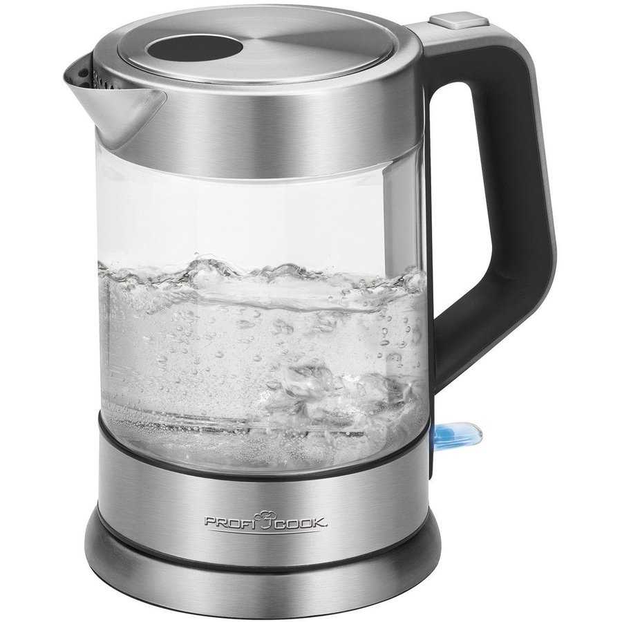 Fierbator Glass Kettle PC-WKS 1190 G (Inox / Black 1.7l