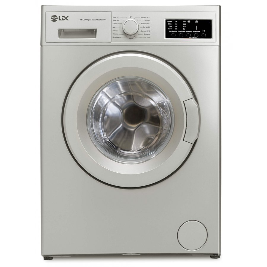 Masina De Spalat Higeea El61sbwn Silver Clasa D Capacitate 6Kg 1000Rpm Eco-Logic Argintiu