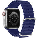 Ocean Wave compatibila cu Apple Watch 4/5/6/7/8/SE 42/44/45mm Navy Blue