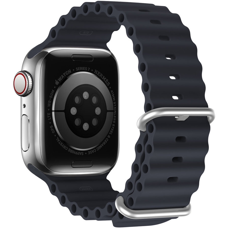 Accesoriu smartwatch Ocean Wave compatibila cu Apple Watch 4/5/6/7/8/SE 42/44/45mm Gray