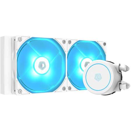 Cooler Procesor Cu Lichid ID-Cooling Auraflow X 240 EVO Snow Iluminare RGB Alb