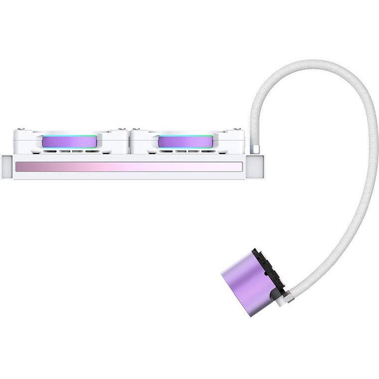 Cooler Procesor Cu Lichid ID-Cooling Pinkflow 240 Diamond Purple Iluminare aRGB Alb — imaginea 4