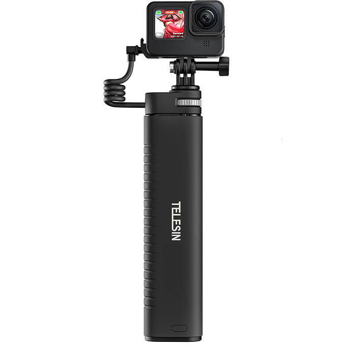 Accesoriu Camera Video de Actiune TE-CSS-001, 10000mAh, incarcare rapida, lungime de la 21 la 90 cm,