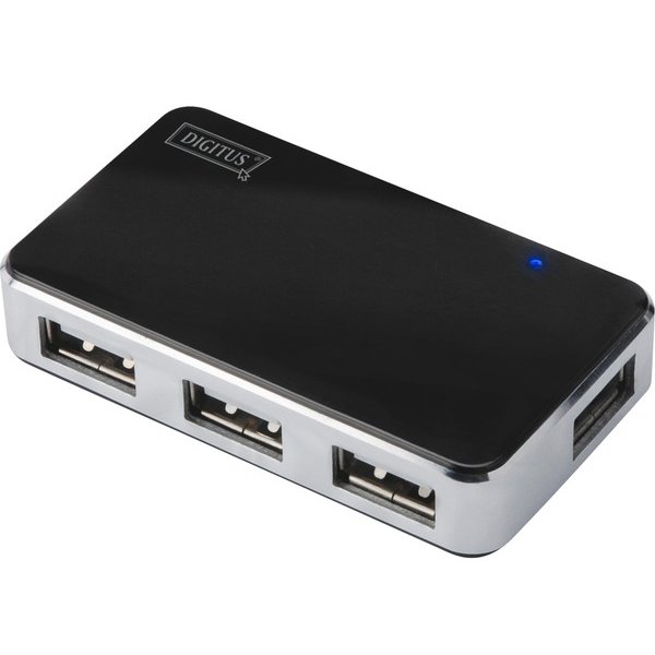 HUB USB 4-Port USB 2.0 Hub Active Negru/Argintiu