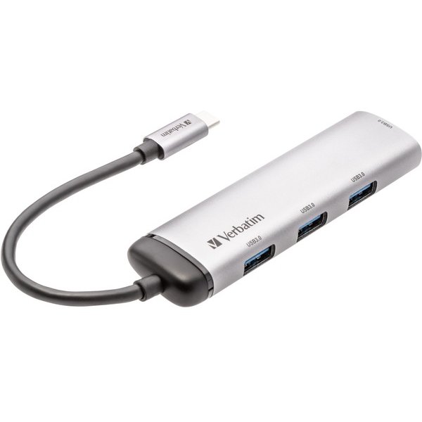 HUB USB USB-C Multiport 4xUSB 3.2 Argintiu