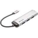 USB-C Multiport 4xUSB 3.2 Argintiu