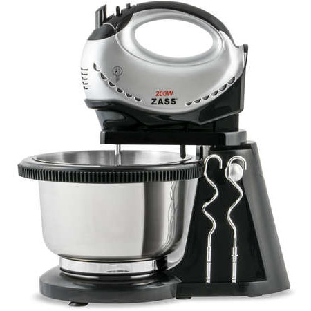 Mixer De Mana Cu Bol Din Inox Rotativ Resigilat 	Zhm 05 Bs 200w 3l Negru / Argintiu