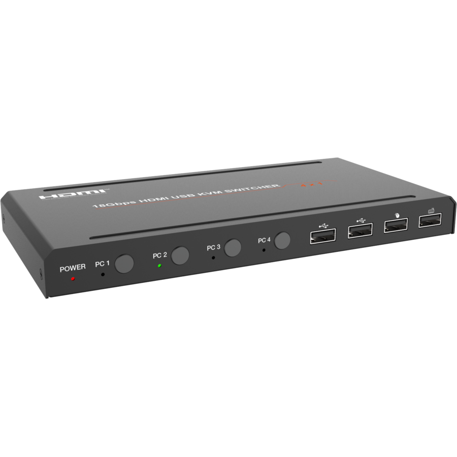 Switch HDMI2.0 / KVM SWB41HK 18Gbps HDMI 4K@60Hz 4:4:4 HDCP 2.2 Compliant Negru