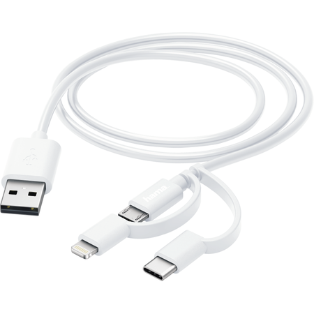 Cablu de Date Hama Adaptor Micro USB Alb