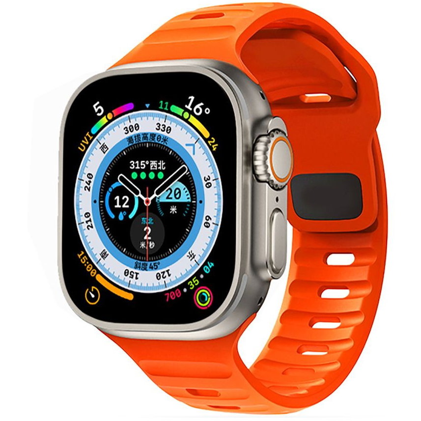 Curea Smartwatch compatibila cu Apple Watch 4/5/6/7/8/SE/Ultra 42/44/45/49mm Orange