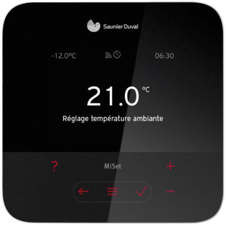 Termostat Saunier Duval Ambiental Wireless MISET SRT 380F Negru