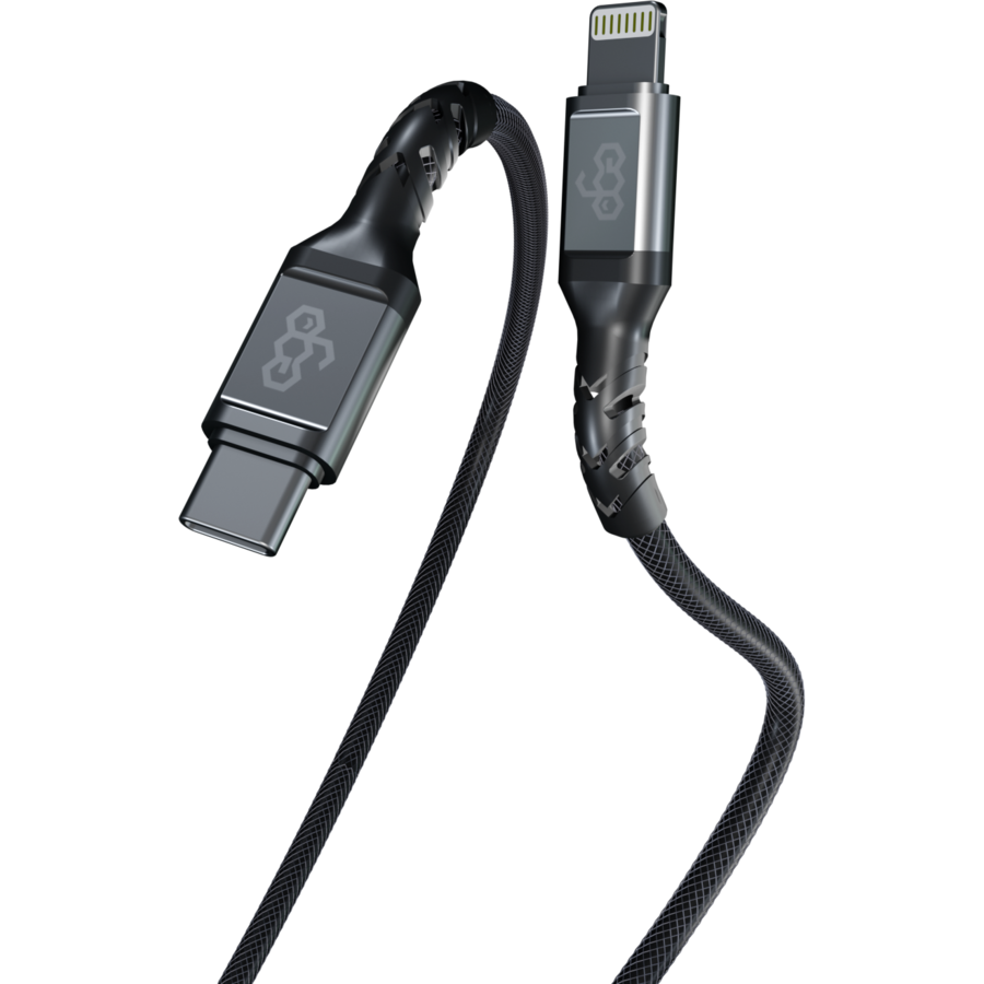 Cablu Date Type C to Lightning   3A 0.3m Gri