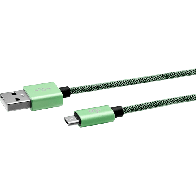 Cablu Date Micro Usb   3A 0.3m Verde