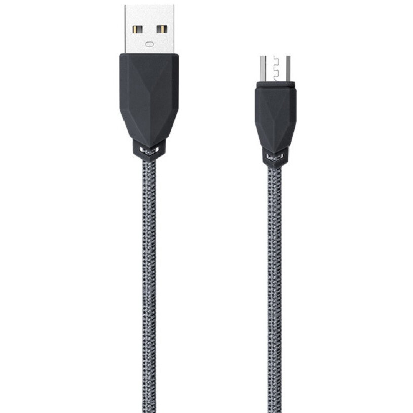 Cablu Date Micro Usb  Textil 1m Gri