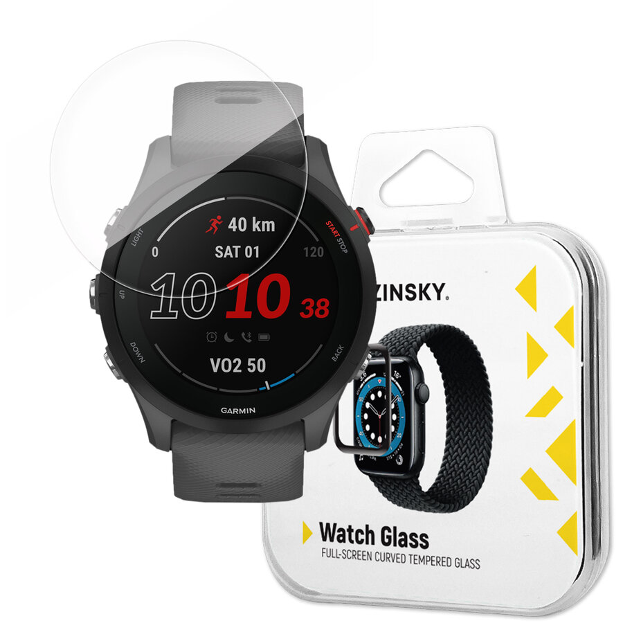 Accesoriu smartwatch Tempered Glass 9H compatibila cu Garmin Forerunner 255 Clear