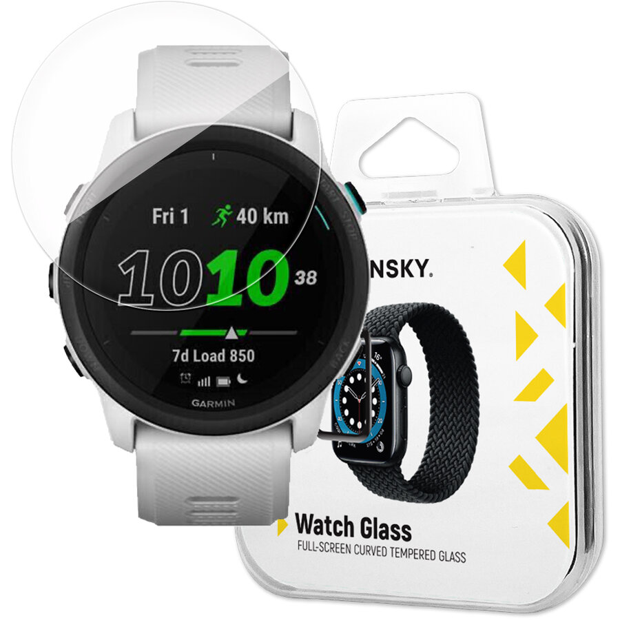 Accesoriu smartwatch Tempered Glass 9H compatibila cu Garmin Forerunner 745 Clear