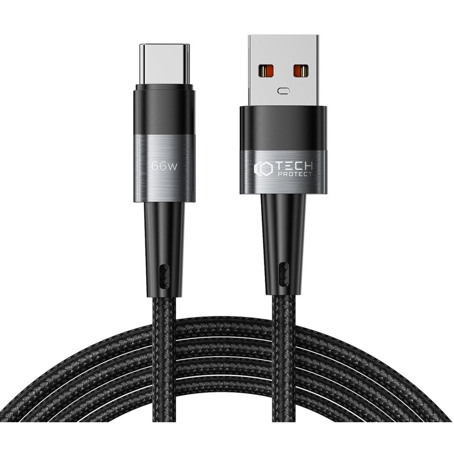 Cablu de date UltraBoost, USB/USB Type-C, 66W, 6A, 2m, Gri