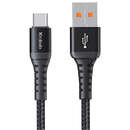 CA-2270, USB la USB-C, 65W, 3A,  480 Mbps, 0.2m Negru