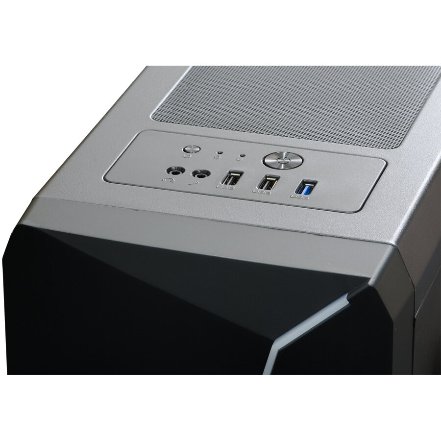 Carcasa Spacer Gaming Middle Tower ATX Fără Sursa Sticlă Securizată Negru/RGB — imaginea 4